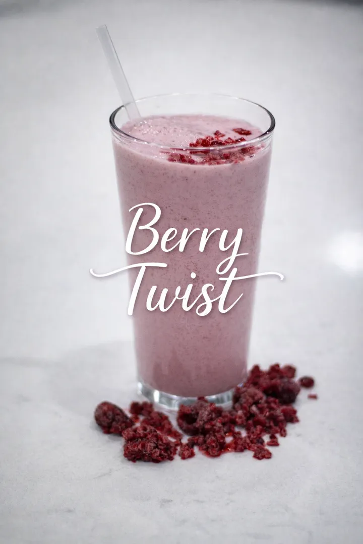 Berry Twist smoothie with berries.